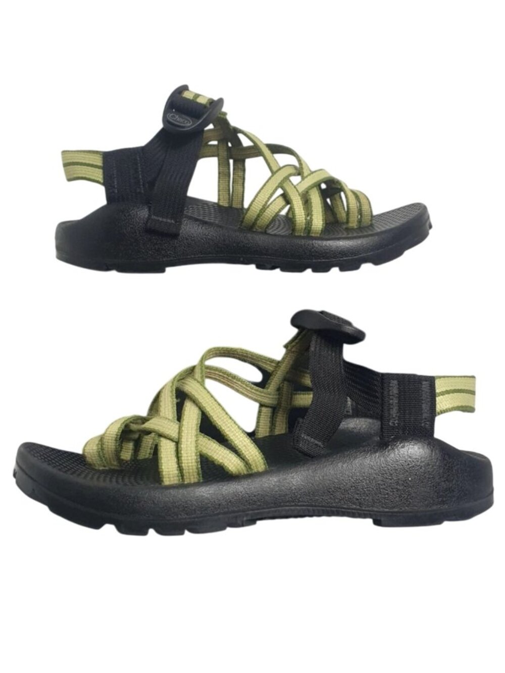 Chaco Womens 6 ZX2 Vibram Sandals Green Black Strappy Classic Sports Outdoors